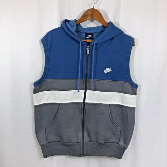 nike sleeveless zip up hoodie